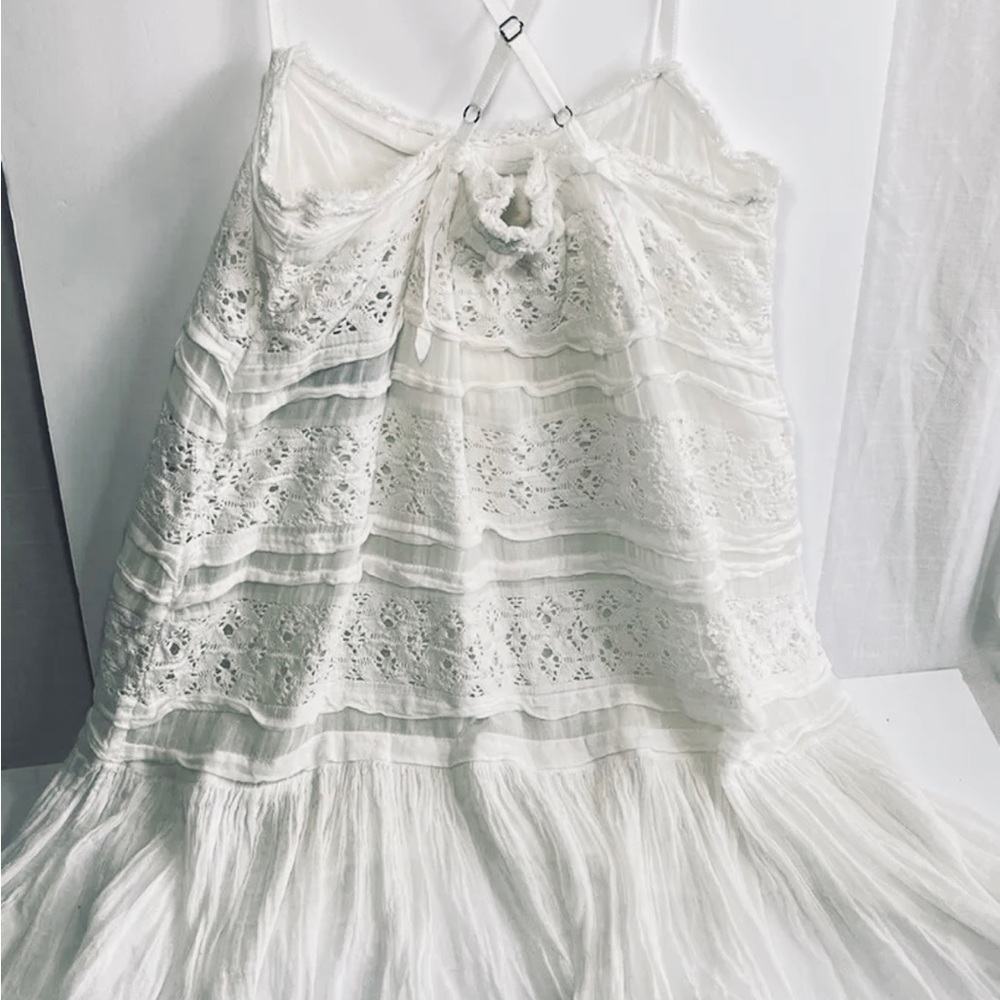 Intimately Free People Sundress M Juniors Natural Lace Cruise Wedding Beach $98 - Picture 6 of 13